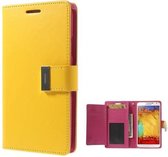 Mercury Rich Dairy wallet case hoesje Samsung Galaxy S5 geel