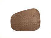 NOOBLU - leren onderzetter - CROCO PAD M - taupe leer