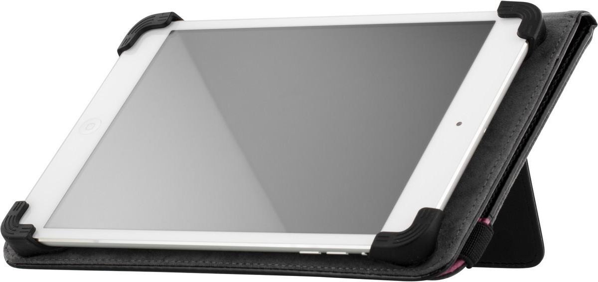 STREETZ TPF-1216 Universele Tablet Cover voor 7-8 ", Pashouders, Handvat, Zwart / Roze