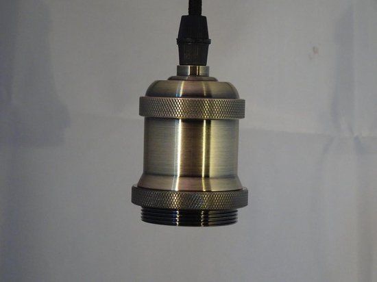 Snoerpendel E27. Lengte hanglamp met bronzen fitting 90cm. Pendelfitting E27 | bol.com