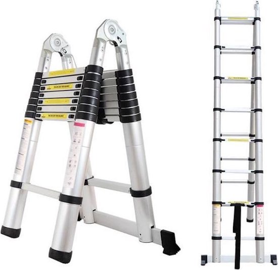 het laatste teer een schuldeiser Telescopische Ladder 14 treeds - Inklapbaar - Werkhoogte 4.40m | bol.com