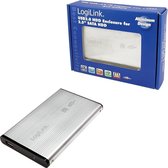 LogiLink Behuizing. 6.3cm (2,5") USB 2.0/SATA Silber ALU zonder Voeding retail - let op: lege behuizing, zelf hdd of ssd toevoegen
