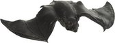 Rubberen vleermuis zwart 22 cm - Horror decoratie dieren - Vleermuizen