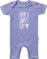 Blue off white melee stripe