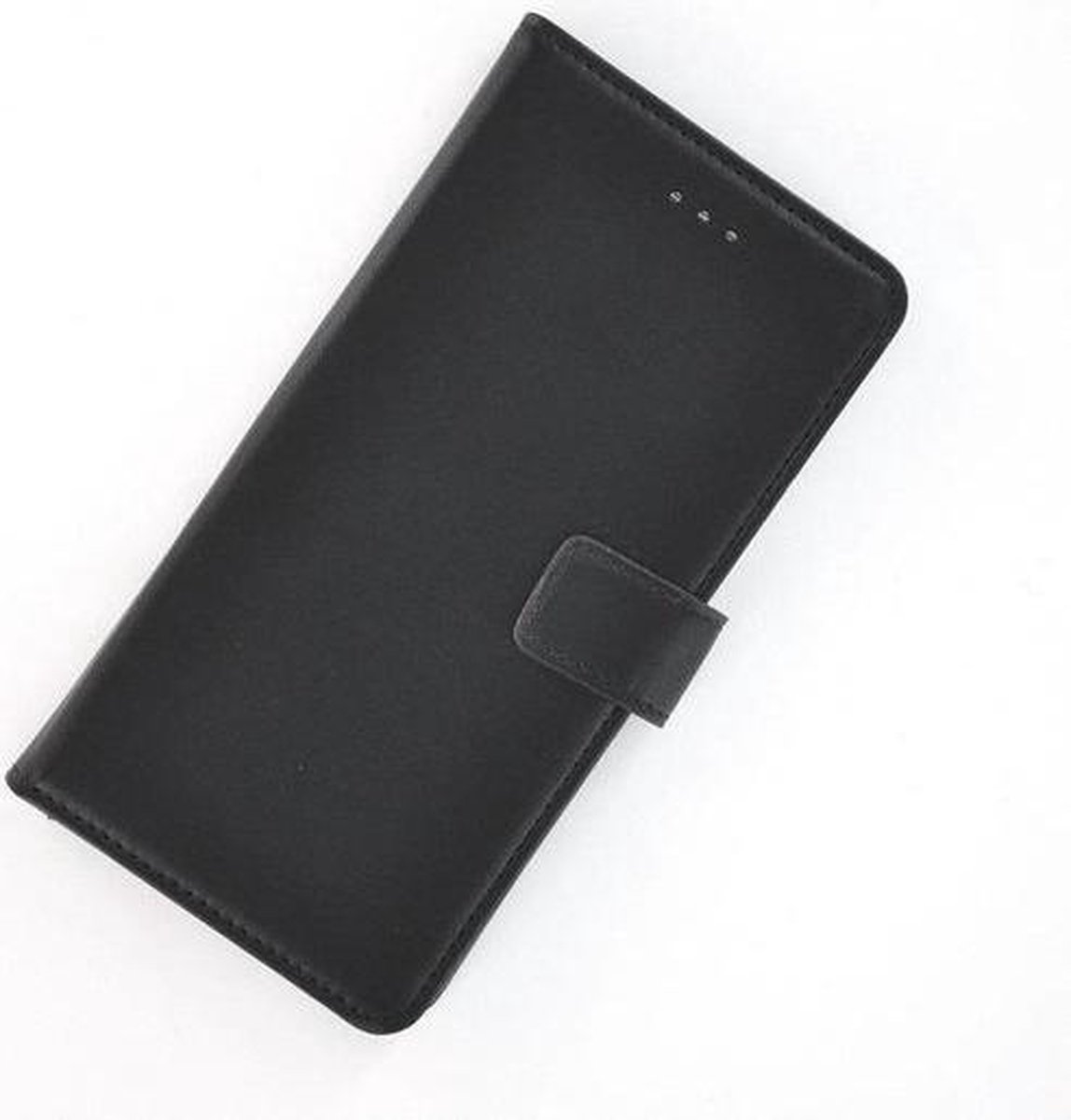 Wallet bookcase luxe effen zwart hoesje Geschikt voor Huawei Enjoy 7 Plus