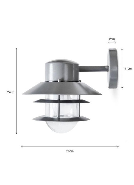 Wandlamp "Strand Light Down" Donkergrijs
