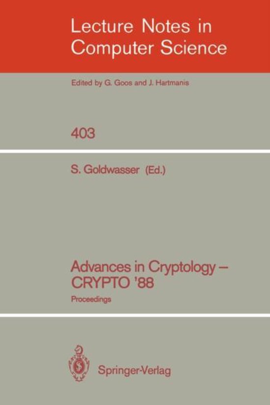 Advances in Cryptology - CRYPTO '88
