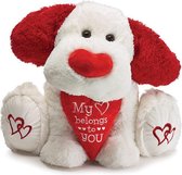 LEUKE ZITTENDE HOND - MY HEART BELONGS TO YOU - 50 CM