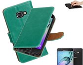 MP Case groen vintage look hoesje voor Samsung Galaxy A3 2017 A320 book case