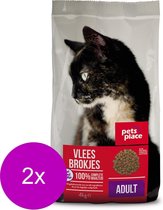 Pets Place Kat Adult Vlees - Kattenvoer - 2 x 4 kg