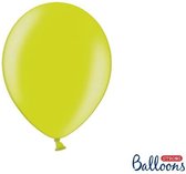 """Strong Ballonnen 27cm, Metallic Lime groen (1 zakje met 50 stuks)"""