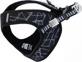 Hondentuig in grijs/zwart - Nylon hondentuig - Tuig voor honden - Anti trek tuig - Maat S