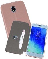 Slim Folio Case - Book Case Telefoonhoesje - Folio Flip Hoesje - Geschikt voor Samsung Galaxy J3 2018 - Roze
