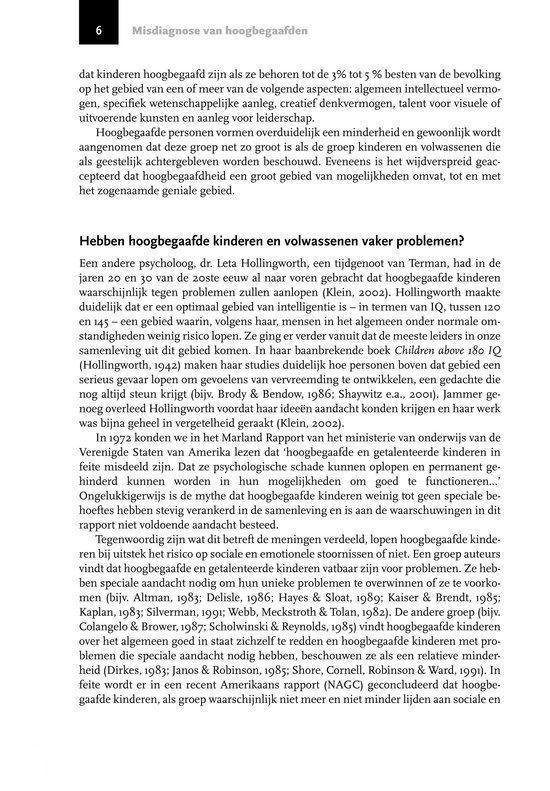 Misdiagnose van hoogbegaafden
