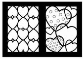 Hearts Stained Glass Coloring Book