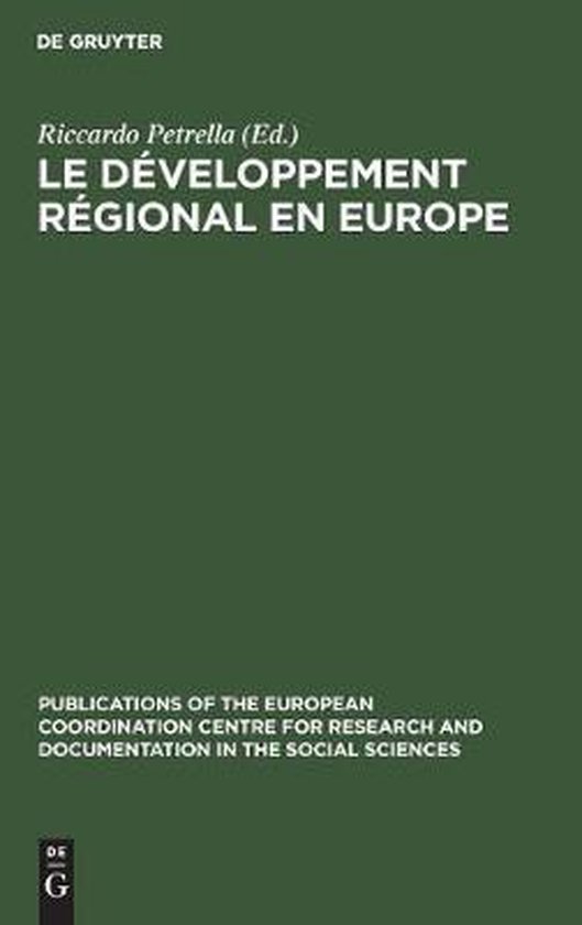 Publications of the European Coordination Centre for Researc-Le développement régional en Europe