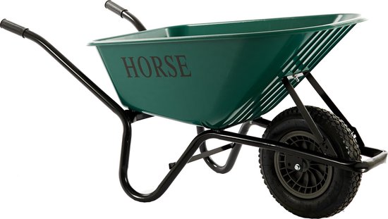 Horse Kruiwagen - Gemonteerd geleverd - kruiwagen groen - kruiwagen 100 liter