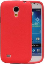 Sand Look TPU Backcover Case Hoesje voor Galaxy S4 mini i9190 Rood