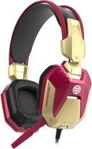 E-blue EHS908 headphones/headset Hoofdband Zwart, Goud, Rood