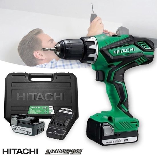 Hitachi Accuboormachine LI ION 14.4V DS14DJL | inclusief 2 Batterijen |  bol.com