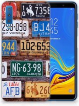 Geschikt voor Samsung Galaxy A7 (2018) TPU Hoesje Kentekenplaten