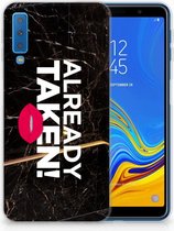 Geschikt voor Samsung Galaxy A7 (2018) TPU Hoesje Design Already Taken Black