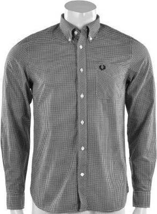 Fred Perry - Classic Gingham Longsleeve Shirt Heren - maat XL | bol.com