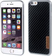 JLW PC Carbon Hardcase iPhone 6(s) - Zilver/Zwart