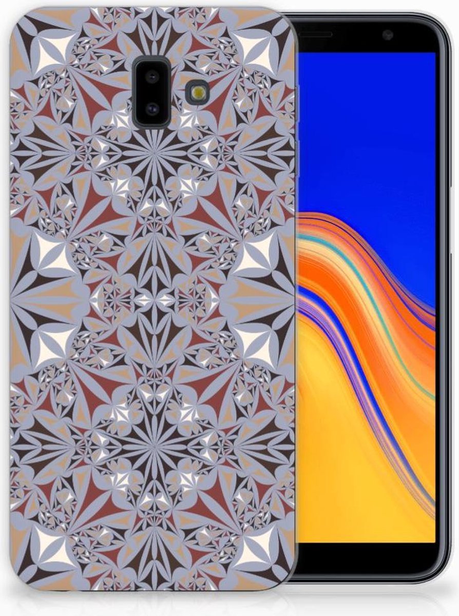 Samsung Galaxy J6 Plus (2018) TPU Siliconen Hoesje Flower Tiles