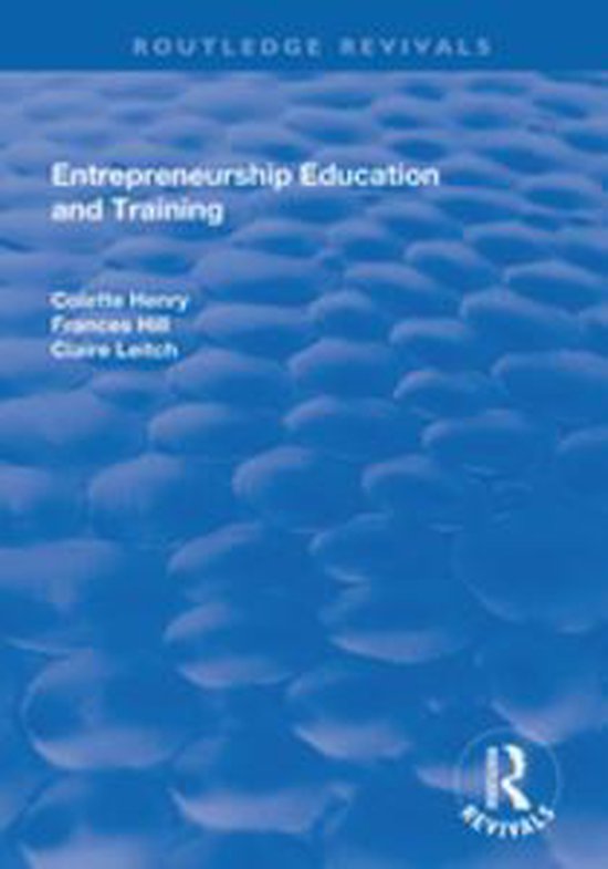 Routledge Revivals - Entrepreneurship Education and Training - cover