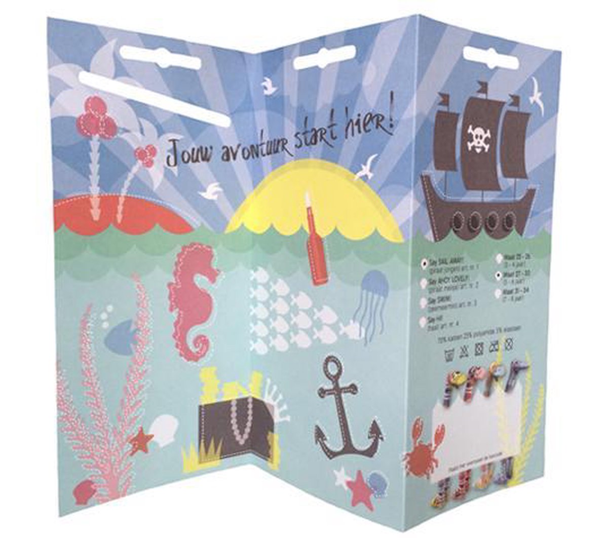 WALKYTALKIES - Kindersok - Sokpop - - Handpop - Zeemeermin - Maat 31-34 - 7-8 jaar