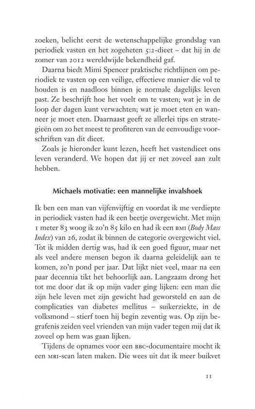 Tekst: 'Michaels motivatie: een mannelijke invalshoek' over zijn persoonlijke ervaring met het dieet.