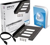 Kit de mise à niveau de bureau PNY - baie de 2,5 à 3,5 pouces + câble Sata III de 25 cm + vis + tournevis