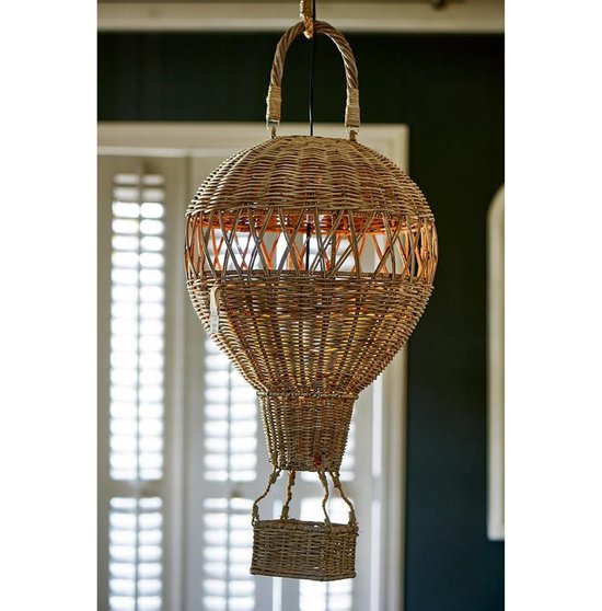 Riviera Maison - Montgolfier Hanging Lamp - Hanglamp - Naturel - Rattan |  bol