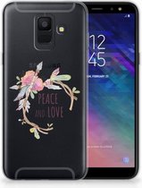 Geschikt voor Samsung Galaxy A6 (2018) Uniek TPU Hoesje Boho Text