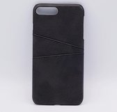 Voor IPhone 7/8 – kunstlederen back cover / wallet – zwart