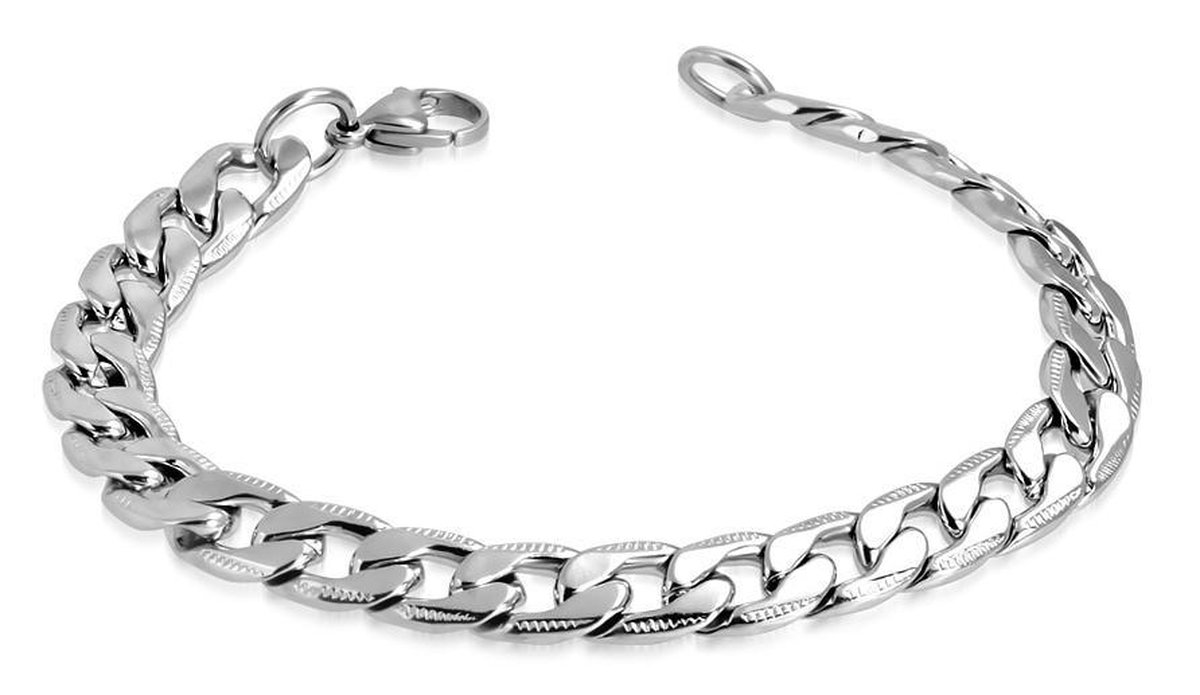 Amanto Armband Abel - 316L Staal - Ovaal - 9mm - 22cm