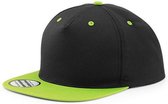 Snapback met Platte Klep Zwart/Lime (One size fits all)