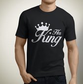 Her King Tshirt | Zwart | Large