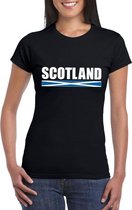Zwart Schotland supporter t-shirt voor dames L