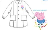 Peppa Pig George wit schort knutselen maat 116 - 6 jaar