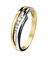 The Jewelry Collection Bague Diamant 0.096ct H Si - Or Bicolore