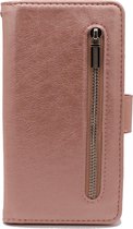 Samsung Galaxy S10 Hoesje - Hoge Kwaliteit Portemonnee Book Case met Rits - Roségoud