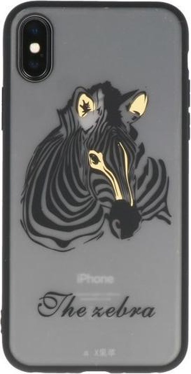 Zebra TPU backcase cover Hoesje voor Apple iPhone X