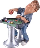 Statuette - joueur de poker - casino - joueur - Warren - Stratford