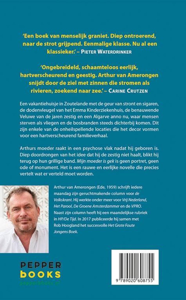 Mijn moeder is gek - back cover