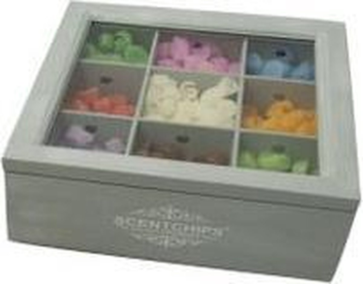 Scentchips assorti opbergdoos een box van 9 vakken grijs | bol.com