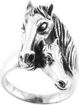 Zilveren Ring met Paarden