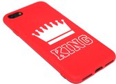 Rood King siliconen hoesje Geschikt voor iPhone SE (2022/ 2020)/ 8/ 7