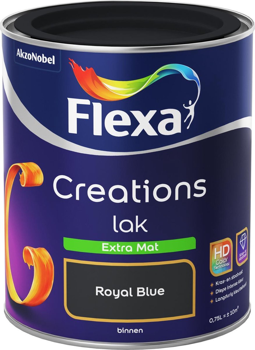 Flexa Creations - Lak Extra Mat - Royal Blue - 750 ml